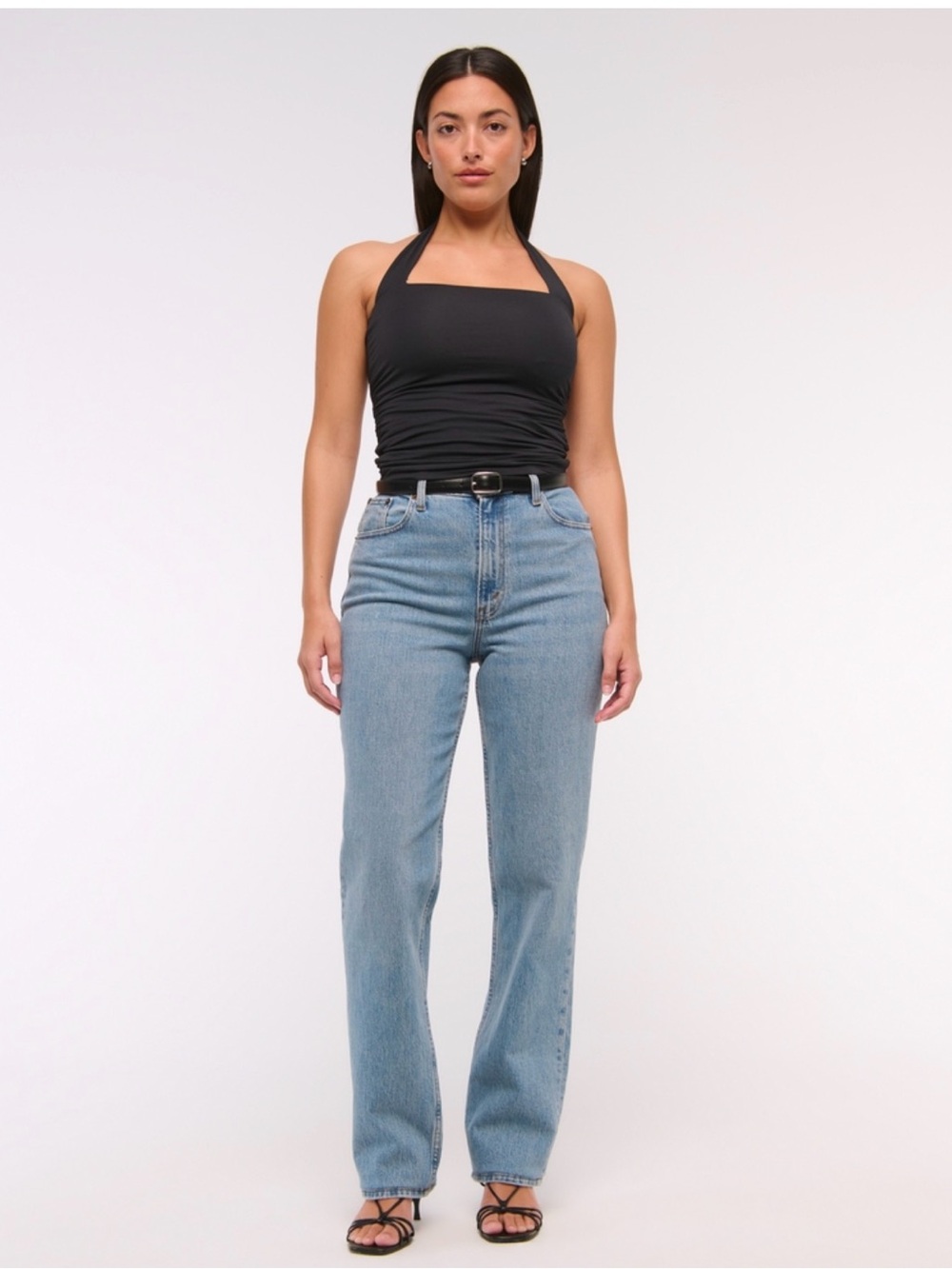 Abercrombie & Fitch Curve Love Ultra High Rise 90s Straight Jean